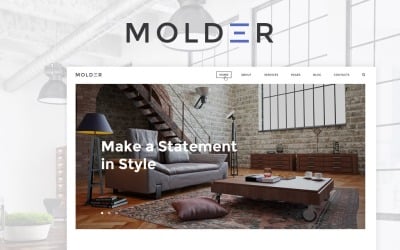 Molder - Modèle de site Web de design d&amp;#39;intérieur