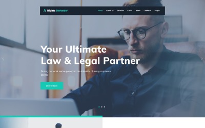 Responsive Rights Defender - Lawyer WordPress theme #64848