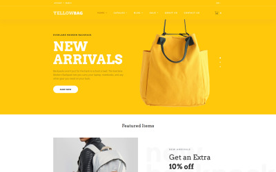 Responsivt YellowBag - Handbag Responsive Shopify Theme Shopify-tema #64865