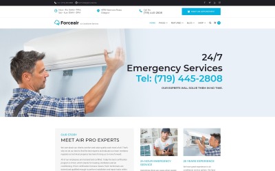Responsywny motyw WordPress Forceair - Air Conditioner Services #64814