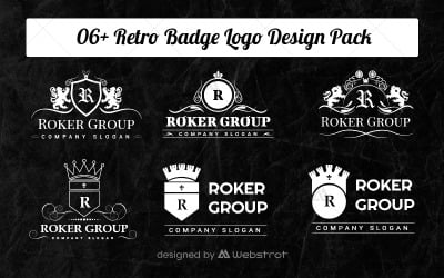 Roker - Modelo de logotipo de emblema retrô