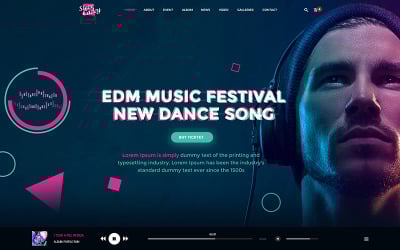 Steve Cadey - Modern ve Şık Müzik Etkinliği PSD Şablonu