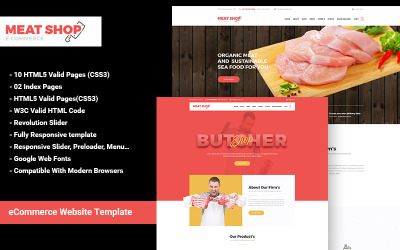 Et Dükkanı e-Ticaret Web Sitesi Şablonu
