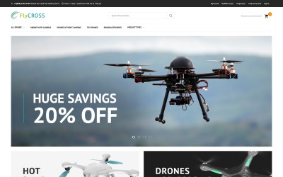FlyCross - Magento тема для магазина дронов