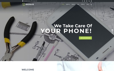 iRepair - Electronics Repair WordPress Theme Tema WordPress №64920