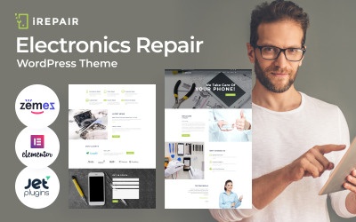 iRepair - Elektronikai javítás WordPress sablon kütyüszerviz weboldalhoz