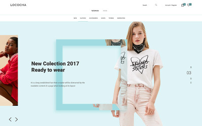 "Lococha - Fashion and Store PSD Template" PSD模板 #64953