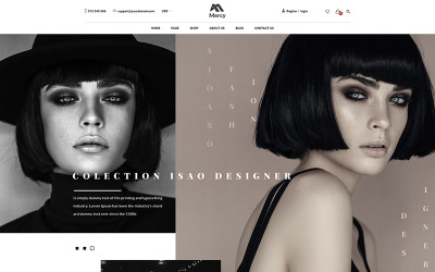 "Mercy - Stunning Fashion eCommerce PSD Template" - PSD шаблон №64992