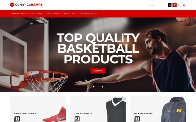 "OlympicChamps - Basketball Store Magento Theme" Magento Thema №64903