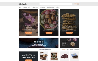 Responsive Tatlı Dükkanı Opencart #64990