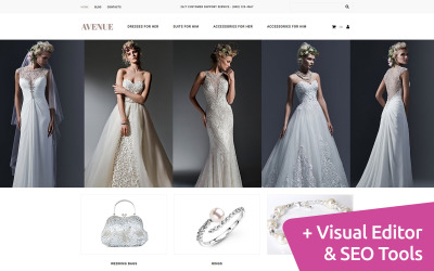 Avenue - Dress Shop MotoCMS 电子商务模板