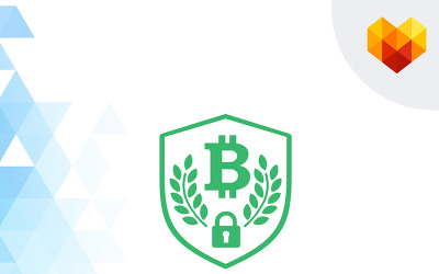 BTC Crypto Logo sjabloon