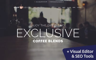 Cup o Java - Coffee Shop Moto CMS 3 Template