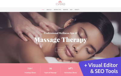 Espero - Sjabloon voor massagesalon Moto CMS 3