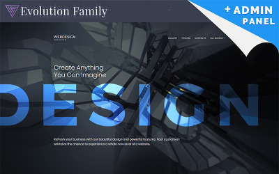 Evolution - Web Tasarım MotoCMS 3 Açılış Sayfası Şablonu