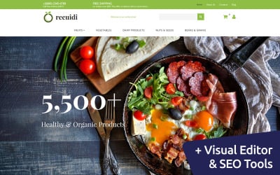 Grocery Store Responsive MotoCMS Ecommerce Template