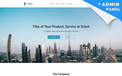 "Industrix - MotoCMS 3" modèle de page d'atterrissage adaptatif #65027