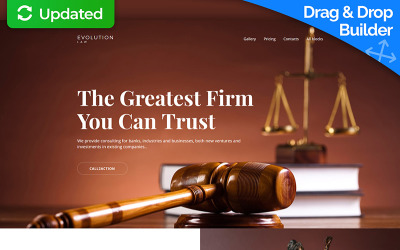 Landing Page Template namens "Evolution - Lawyer MotoCMS 3" #65033