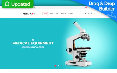 Med Kit - шаблон электронной коммерции MotoCMS для медицинского оборудования