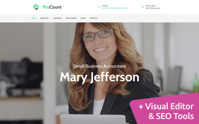 Moto CMS 3 Template namens "Small Business Website" #65091
