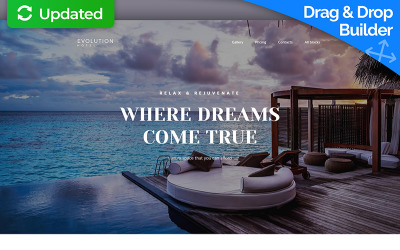 Responsivt Evolution - Hotel MotoCMS 3 Landing Page-mall #65036