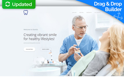 Responzivní Šablona mikrostránek "Skyline - Dentist MotoCMS 3 Landing Page Template" #65037