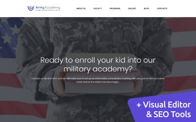 Šablona vojenské akademie Moto CMS 3
