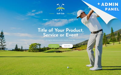 Šablona vstupní stránky golfového klubu MotoCMS 3