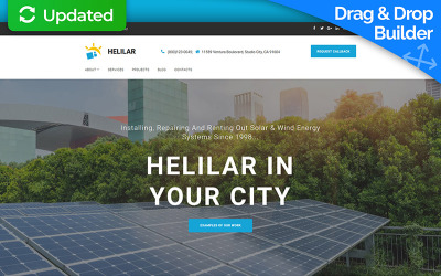 Solar Energy Responsive Moto CMS 3 Template