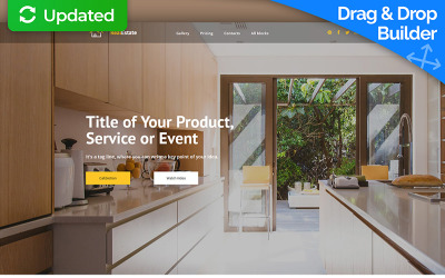 Tema di Landing Page Responsive #65028 "RealEstate MotoCMS 3"