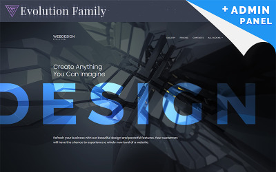 Tema di Landing Page Responsive #65031 "Evolution - Web Design MotoCMS 3"