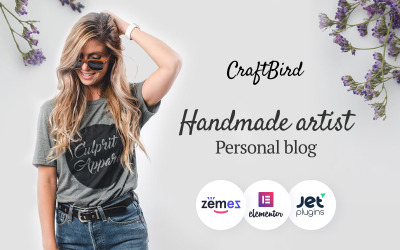 CraftBird - Yaratıcı Portföy Web Sitesi için El Yapımı Blog WordPress Teması