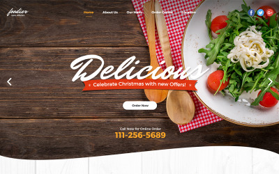 Foodier - Creative Parallax PSD Design Szablon PSD