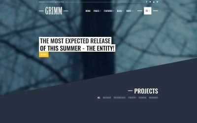 GRIMM - тема WordPress для студии разработки игр