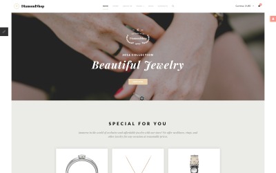 Joomla Vorlage namens "DiamondShop - Jewelry Store" #65124