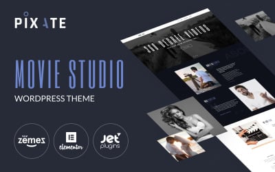 Pixate - WordPress-thema voor filmstudio&amp;#39;s en websites voor videoproductie.