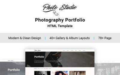 Responsive Photo Studio - Photo Portfolio Creative Web Sitesi #65120