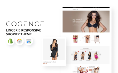 Tema Shopify responsivo para e-commerce de lingerie