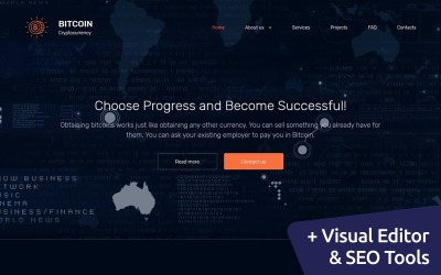 Bitcoin Company Premium Templates Moto CMS 3 №65295