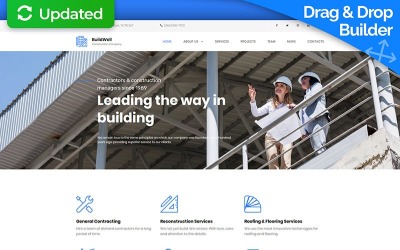 BuildWell – Építőipari Vállalat Premium Moto CMS 3 sablon