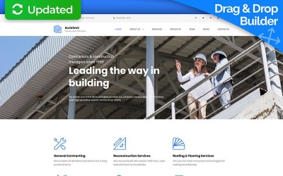 BuildWell - İnşaat Şirketi Premium Moto CMS 3 Şablonu