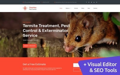 ClearWay - Pest Control Premium Moto CMS 3 Template