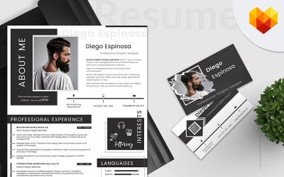 Diego Espinosa - graphic designer Resume Template