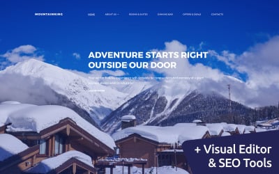 Гірські походи - Гірський готель Premium Moto CMS 3 Шаблон