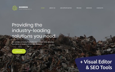 Gogreen - Garbage Services Premium Moto CMS 3 Şablonu