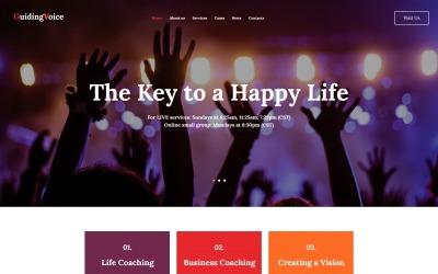 Guiding Voice - Life Coach Moto CMS HTML Template #65281