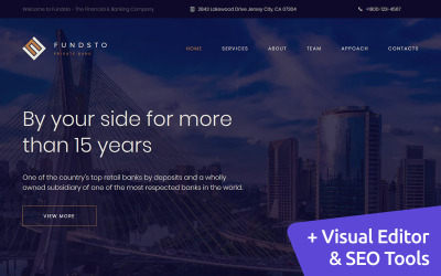 Modello Moto CMS 3 Responsive #65285 "Fundsto Premium"