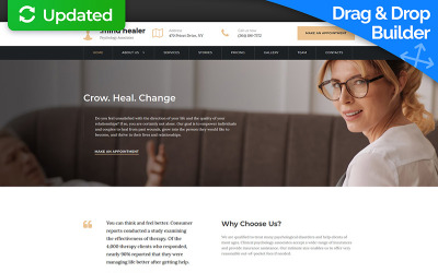 Moto CMS 3 Template namens "Mind Healer - Psychologist Premium" #65293