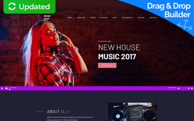 MusicAlly - DJ Premium Moto CMS 3 Template
