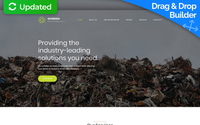 Reszponzív Gogreen - Garbage Services Premium Moto CMS 3 sablon 65291